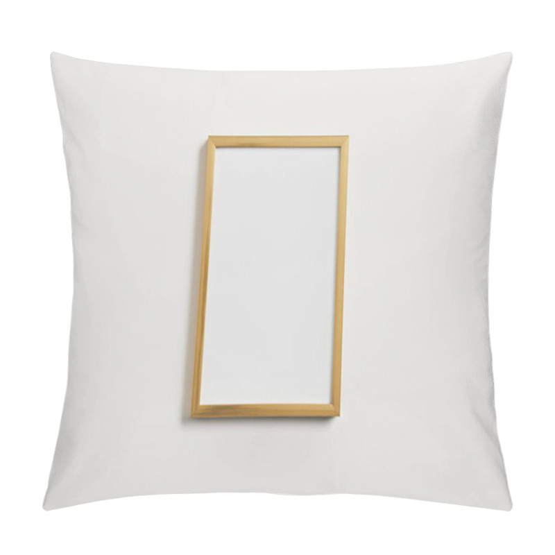 Personality  Wooden Blank Frame On White Background  Pillow Covers