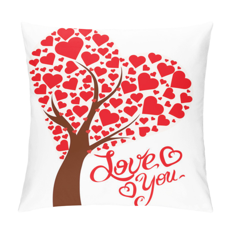 Personality  Illustration Tree With Hearts  Pillow Covers