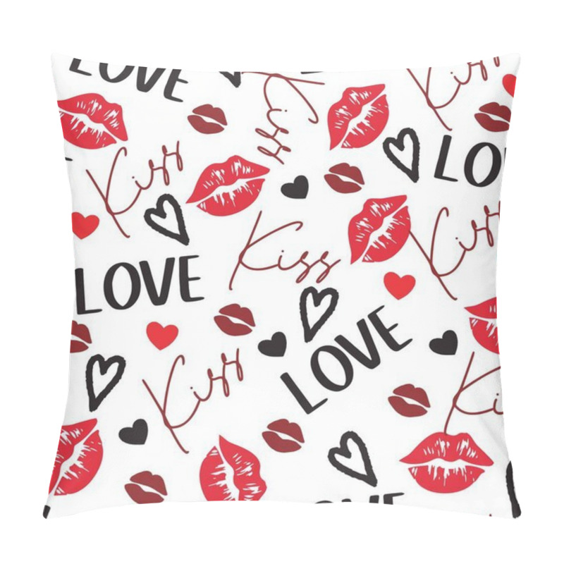 Personality  Trendy Red Chic Kiss Lips For Makeup Lovers. Perfect For Beauty, Fashion, And Makeup-related Projects. Ideal For Branding, Packaging, Fashion Fabrics, And Digital Prints. Pillow Covers