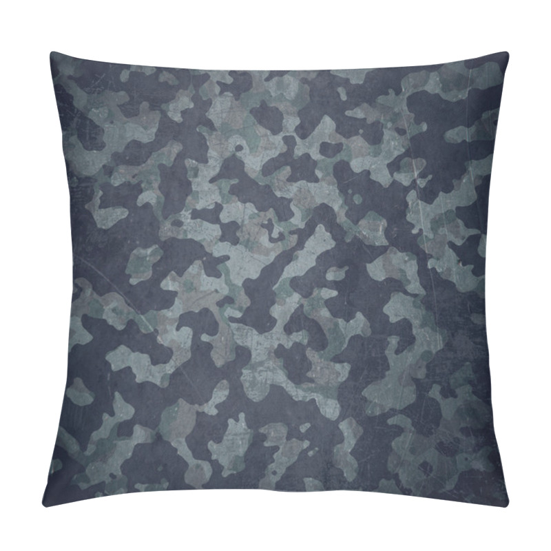 Personality  Grunge Military Background In Blue Pillow Covers