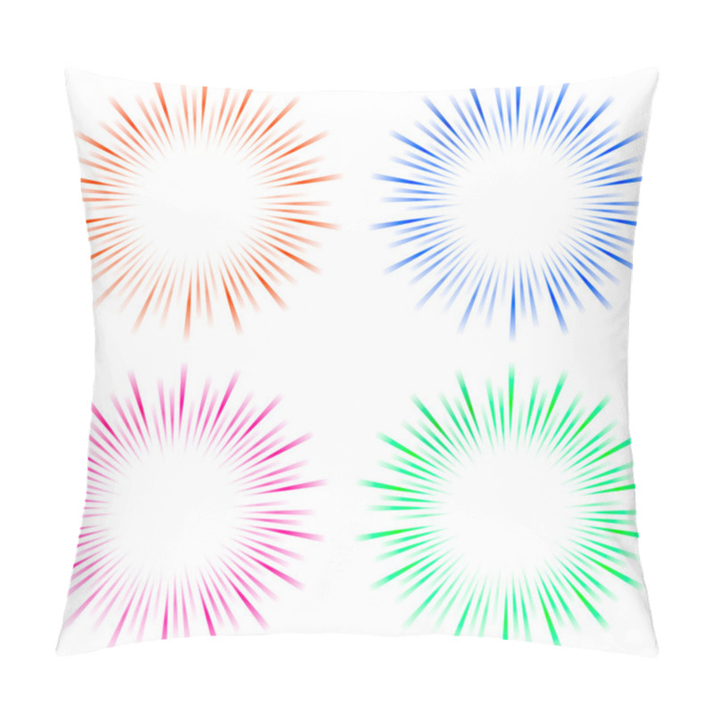 Personality  Sunburst Symbol Set. Pillow Covers