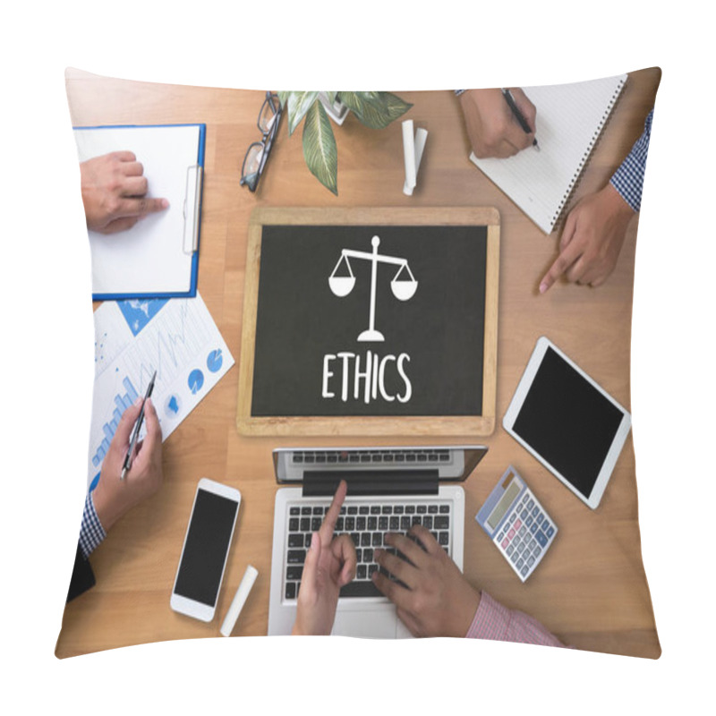 Personality  Team Work And Team  Ethics Justice Law Order Legal Pillow Covers