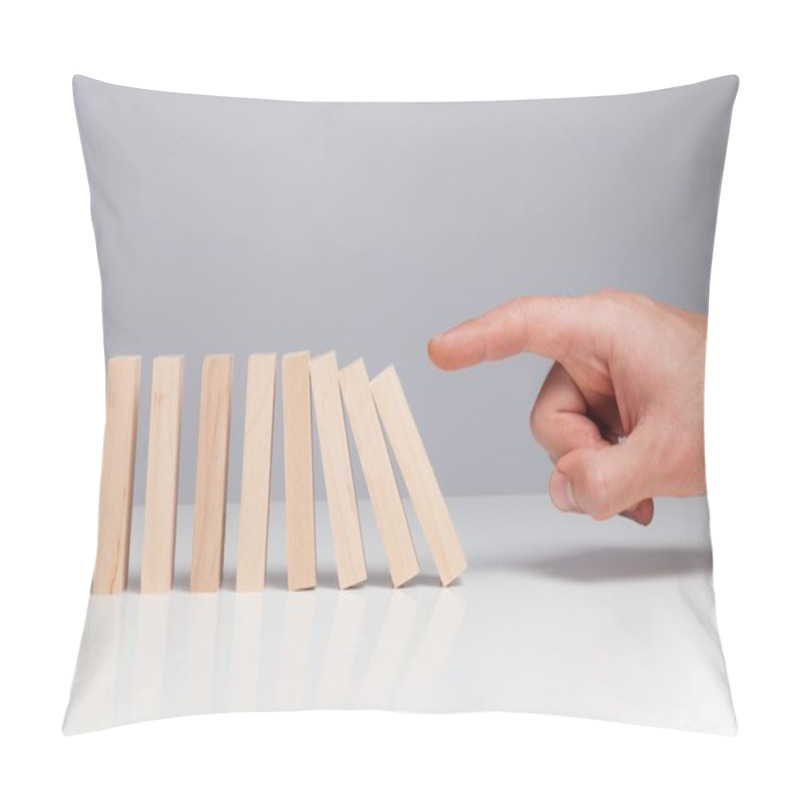 Personality  Hand Ready To Push Domino  Pillow Covers