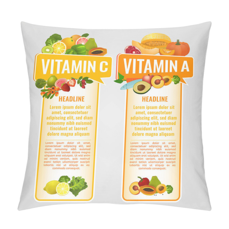 Personality  Vitamin Banners Set Pillow Covers