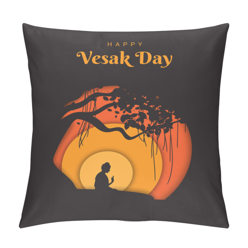 Personality  Happy Vesak Day Background Illustration  Pillow Covers