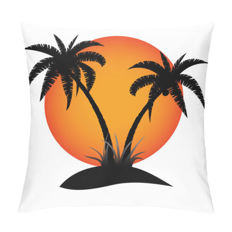 Personality  Palm Island And Sun Pillow Covers