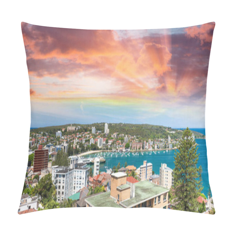 Personality  Sunset Over Manly Coastline, Sydney Pillow Covers