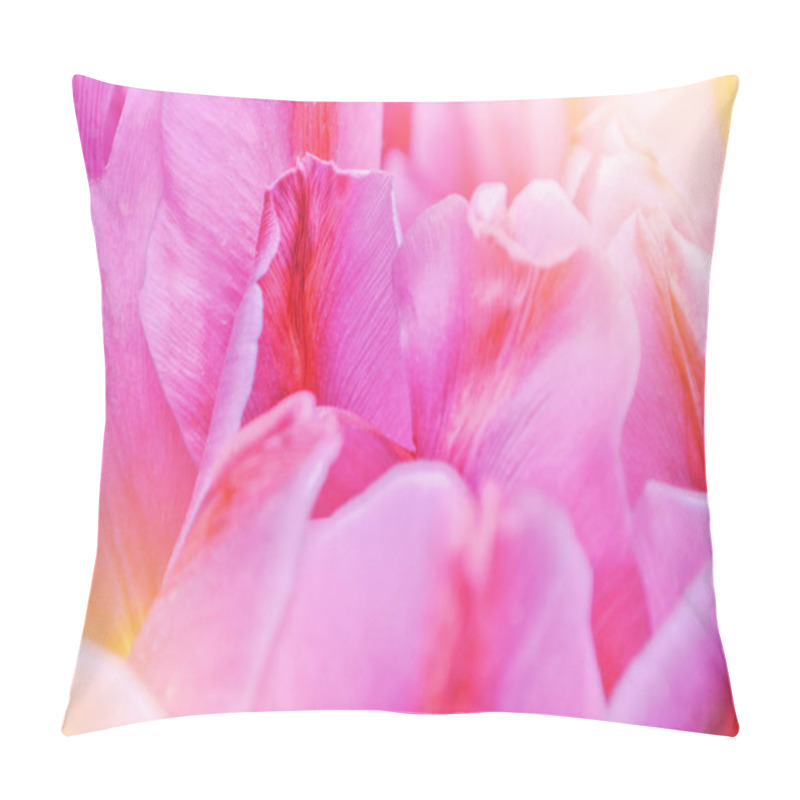 Personality  Close-up Macro Beautiful Pink Violet Red Lush Vibrant Tulip Peta Pillow Covers