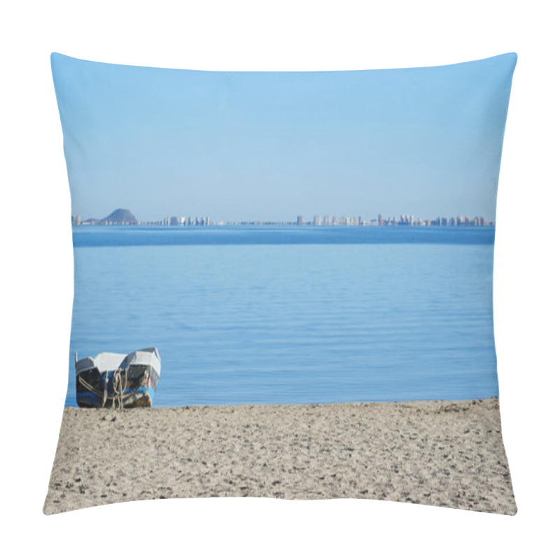 Personality  Empty Beach Of Los Alcazares And View To The La Manga  Pillow Covers