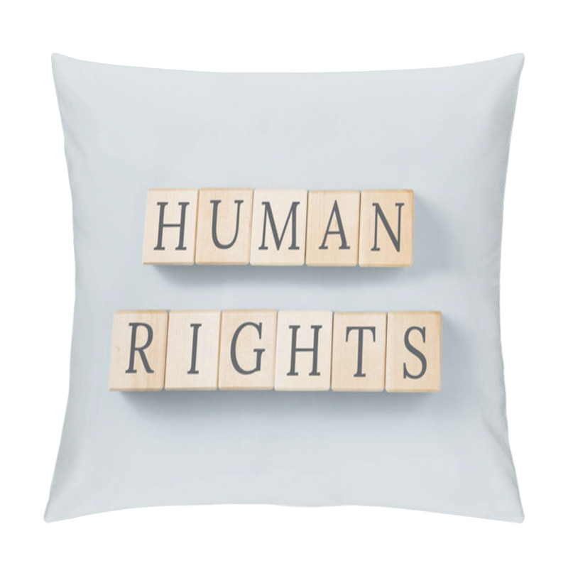 Personality  HUMAN RIGHTS Text On Grey, Minimal. Human Principles Pillow Covers