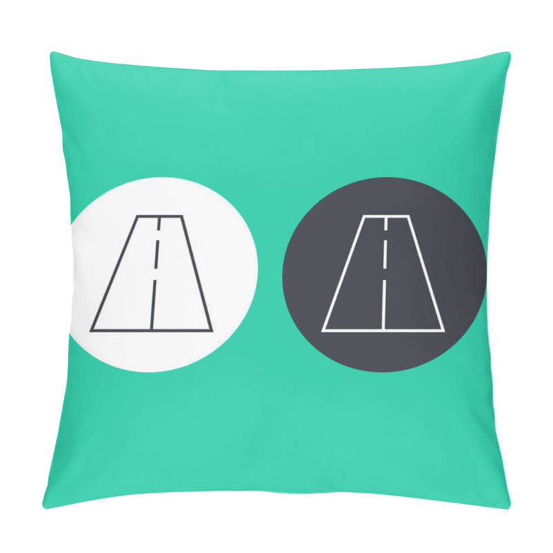 Personality  Thin Line Road Icon Pillow Covers