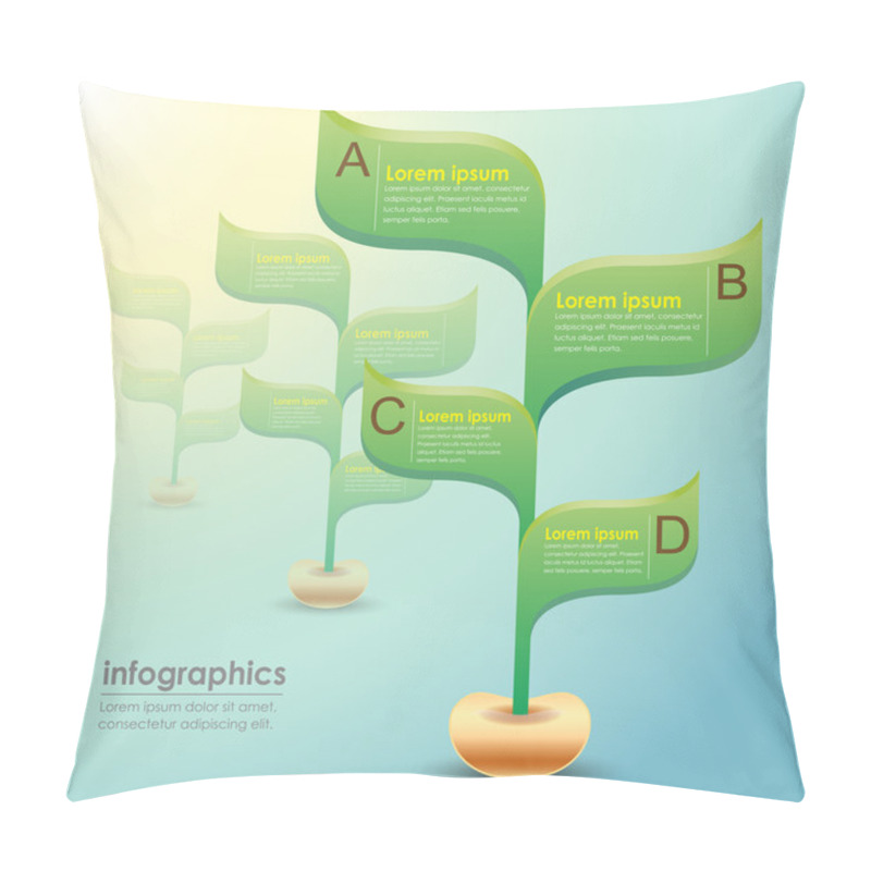 Personality  Vector Abstract 3d Paper Infographics Pillow Covers