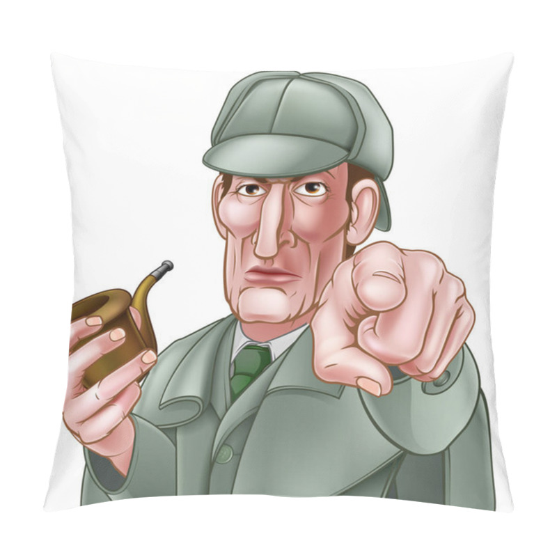 Personality  Sherlock Holmes Pointing Cartoon Pillow Covers