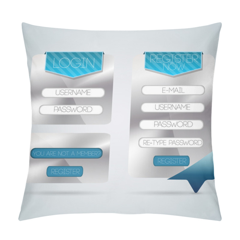 Personality  Vector Login Form. Vector Illustration  Pillow Covers