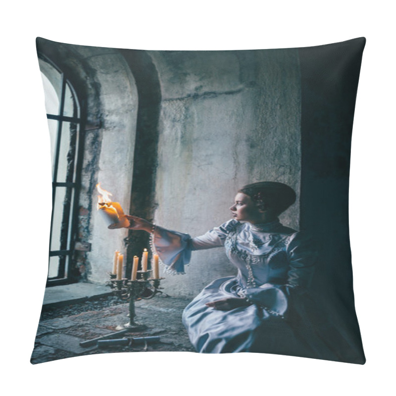 Personality  Woman In Victorian Dress Pillow Covers