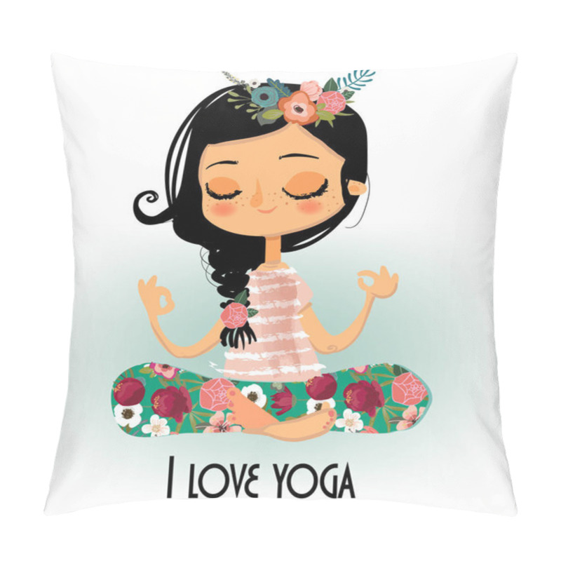 Personality  Cute Cartoon Yoga Girl Pillow Covers