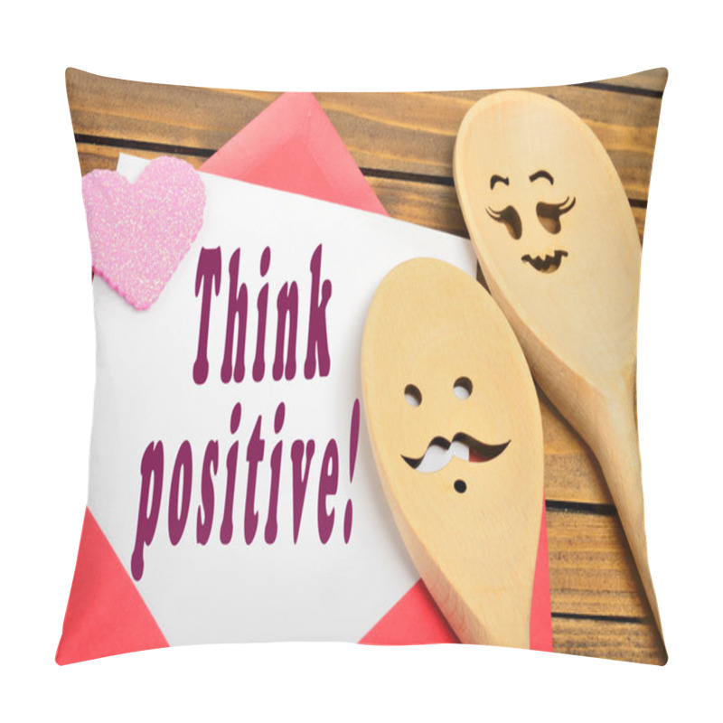 Personality  Think Positive Words Pillow Covers