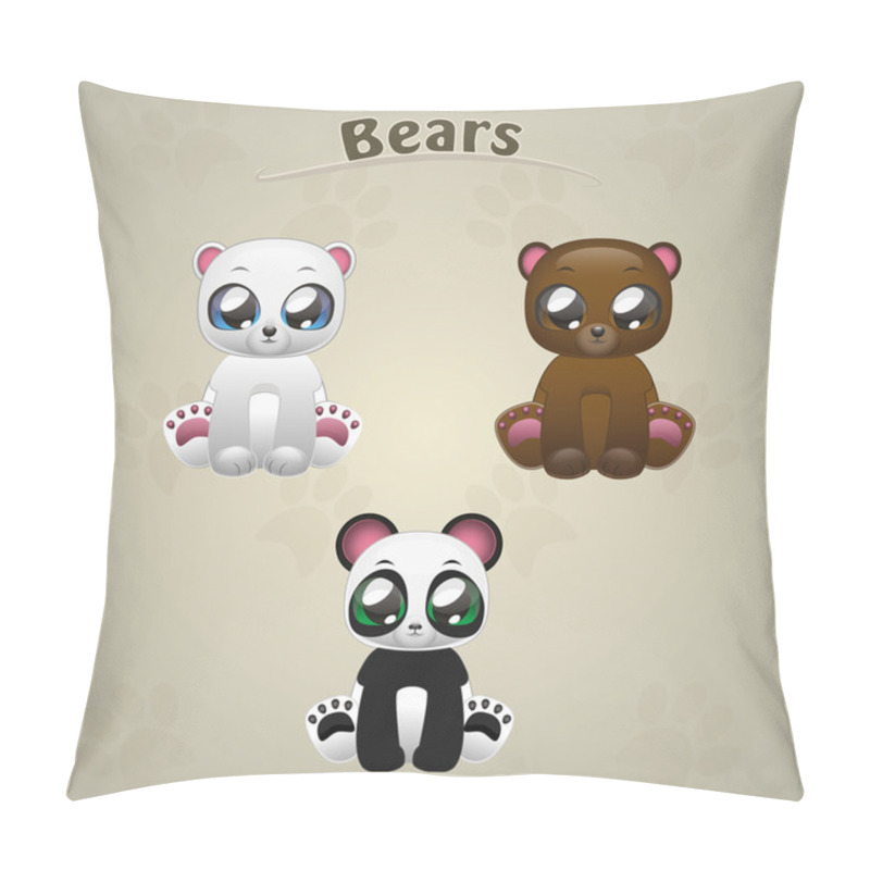 Personality  Cute Bears Collection Pillow Covers