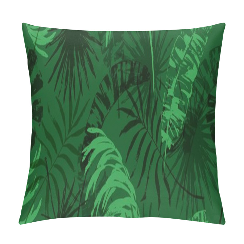 Personality  Modern Exotic Seamless Pattern. Tropical Leaves. Palm Foliage. Print For Luxury Fashion Fabric, Clothes, Wallpaper. Pillow Covers