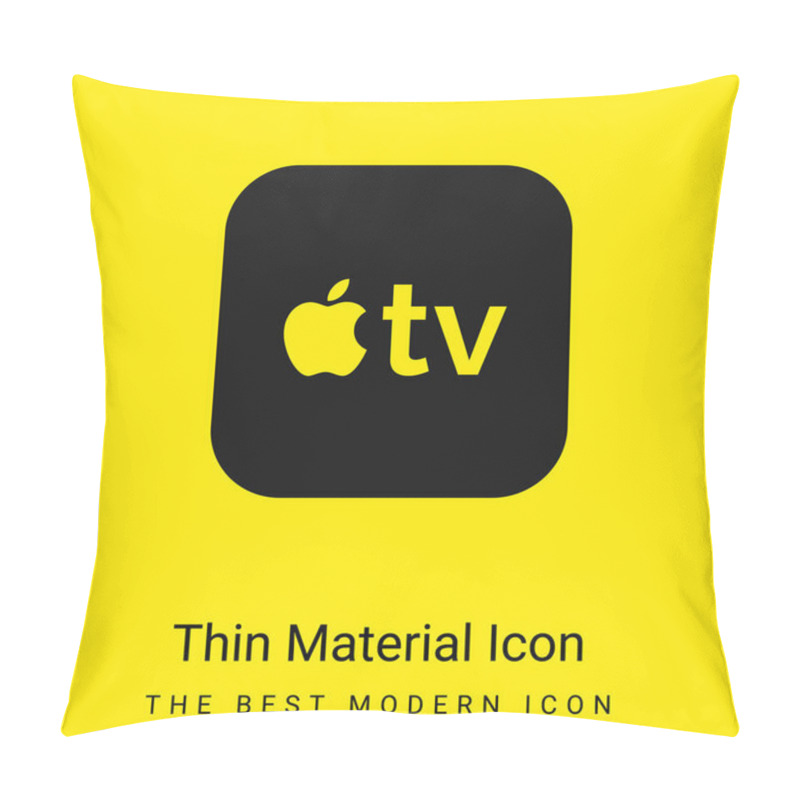 Personality  Apple Tv Minimal Bright Yellow Material Icon Pillow Covers