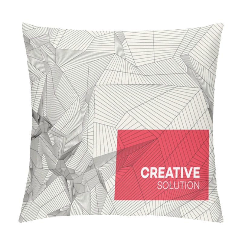 Personality  Abstract Geometric Composition With Decorative Triangles Grid. Vector Illustration Pillow Covers