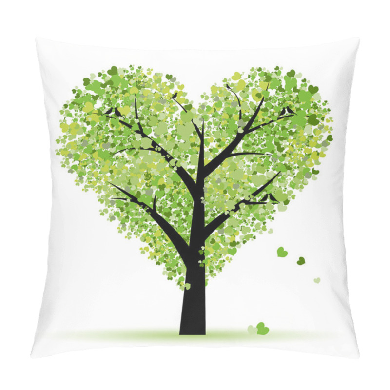 Personality  Valentine Tree, Love, Leaf From Hearts Pillow Covers