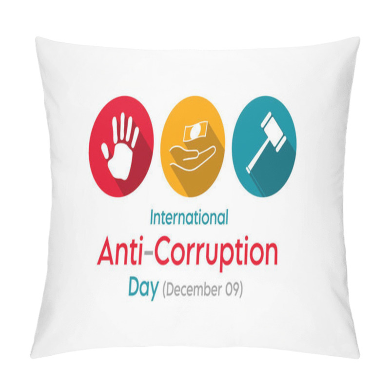 Personality  Vector Illustration On The Theme Of International Anti Corruption Day Observed Each Year On December 09th Across The Globe. Pillow Covers