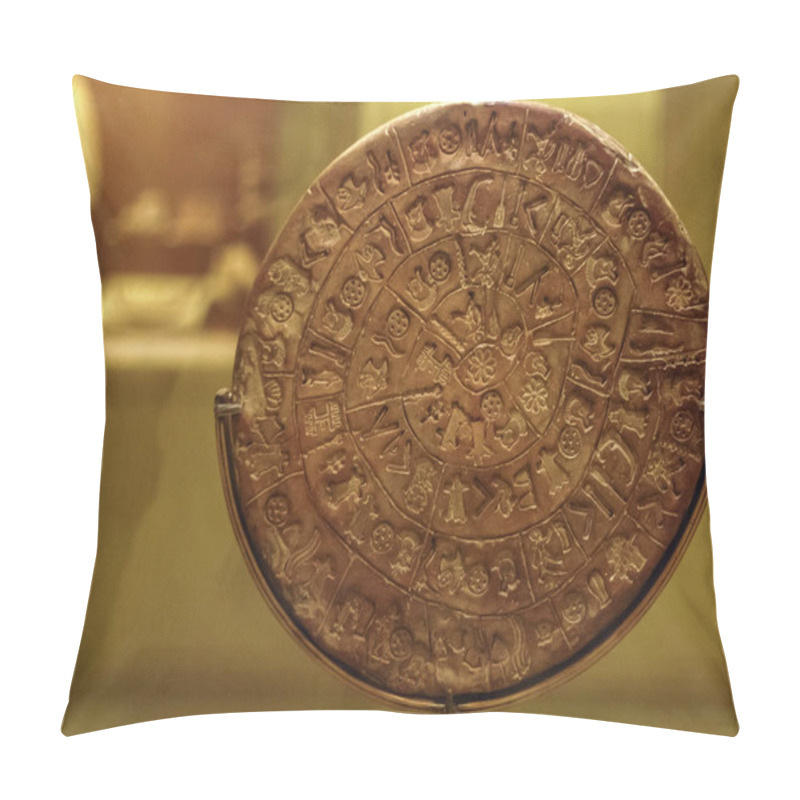 Personality  Phaistos Disc, Heraklion Archaeological Museum Pillow Covers