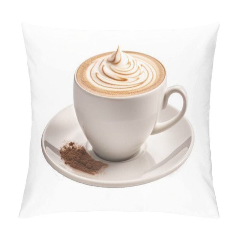 Personality  Cup Of Cappuccino, Isolated On Transparent Background, Png File Pillow Covers