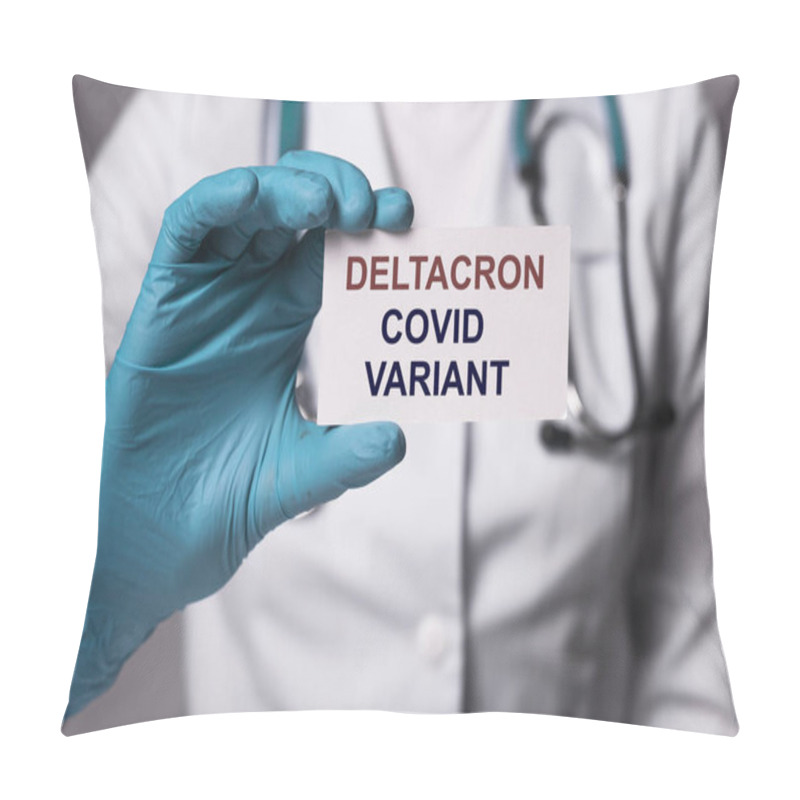 Personality  Deltacron Strain Of Coronavirus. New Corona Virus Variant Delta Cron Pillow Covers