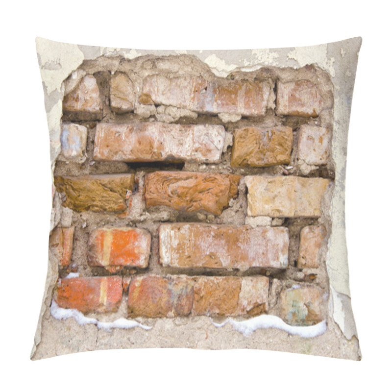 Personality  Background Of Dirty Old Crumbling Brick Wall Pillow Covers