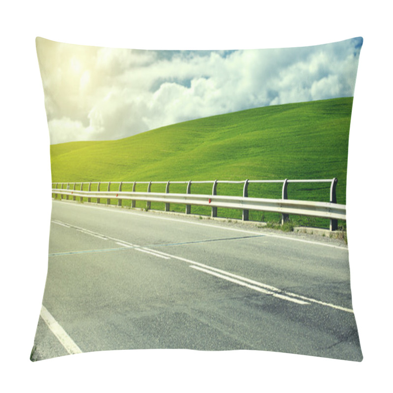 Personality  Asphalt Road In Tuscany Italy Pillow Covers