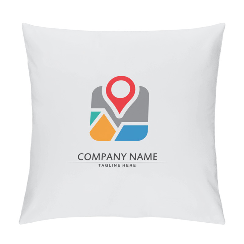 Personality  Location Icon,Map Logo For Map, Google Map, Sign, Route, Position, Symbol And Vector Logo Pillow Covers