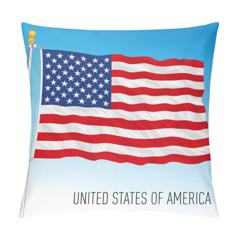 Personality  United States Of America Flag, USA, Vector Illustration Pillow Covers