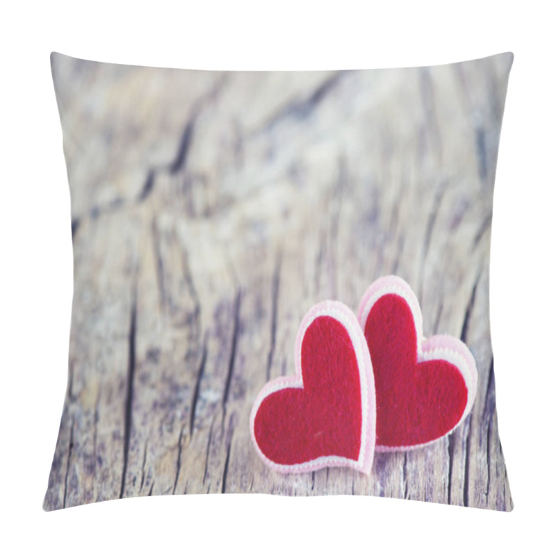 Personality  Two Red Hearts Pillow Covers