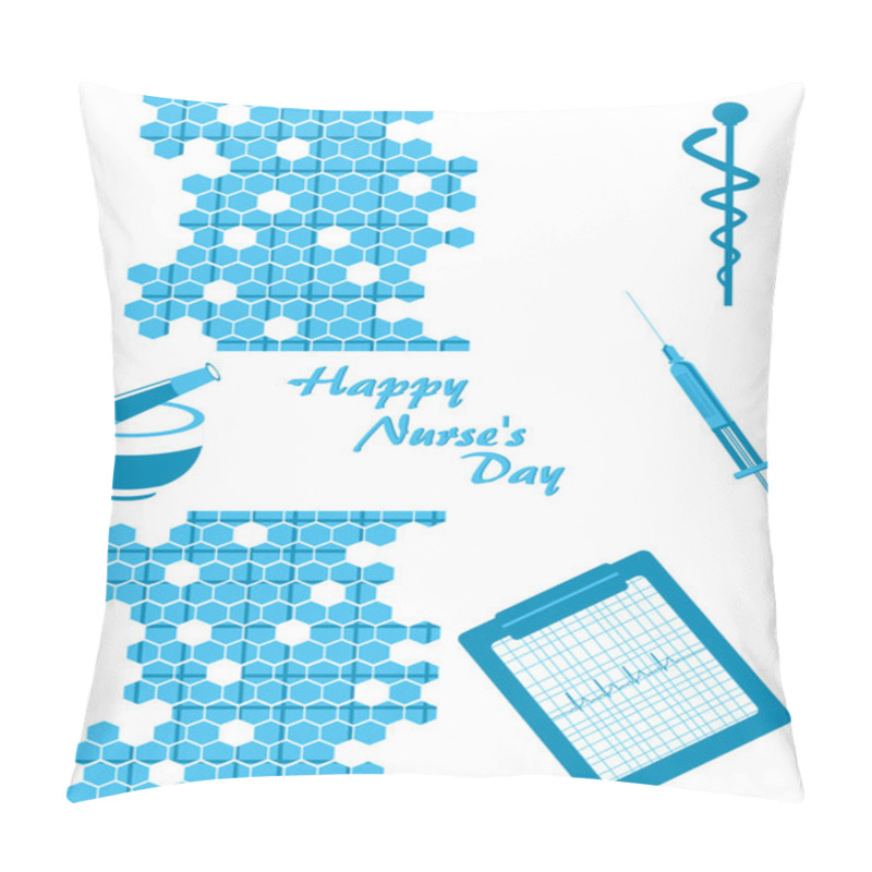 Personality  Vector For Happy Nurse's Day Pillow Covers