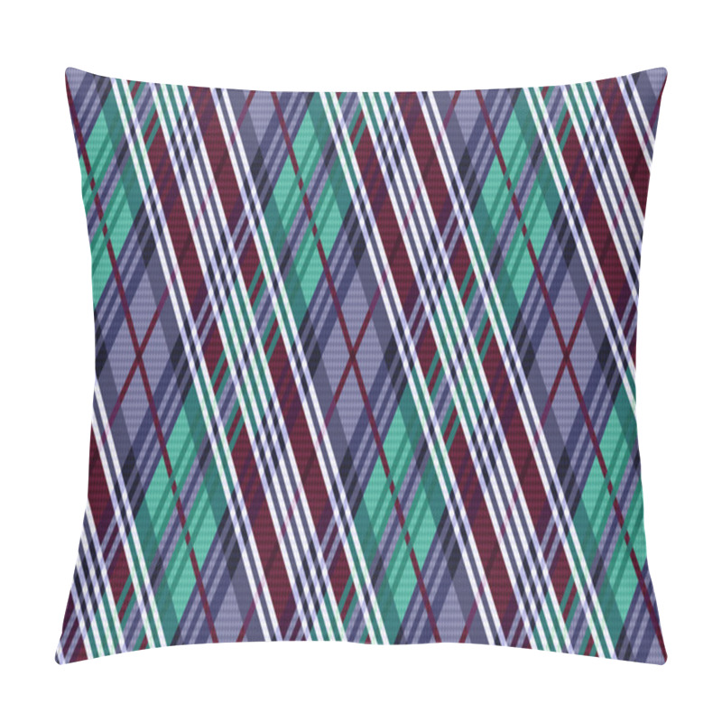 Personality  Rhombic Seamless Pattern In Cool Hues Pillow Covers