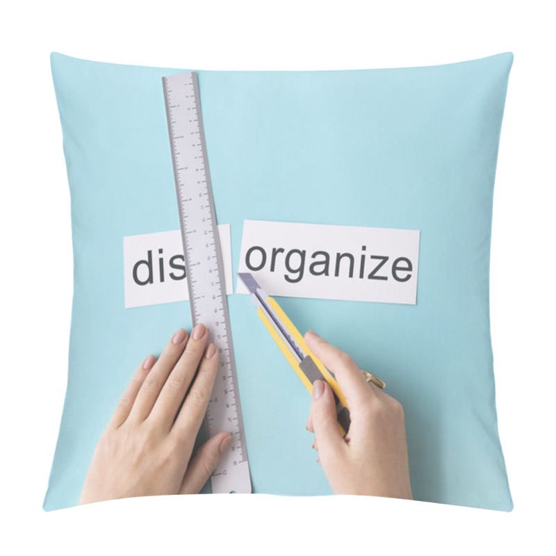 Personality  Hands Cutting Slip Of Paper Pillow Covers