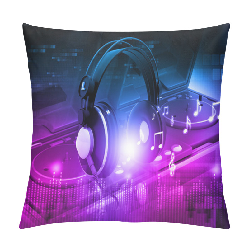 Personality  Dj Mixer With Headphones Pillow Covers