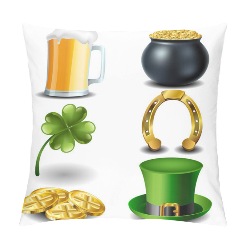 Personality  St Patricks Day Symbol Set Eps10 Pillow Covers