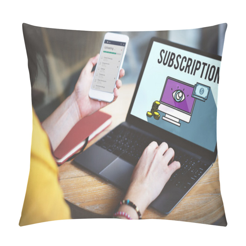 Personality  Person Working With Laptop Pillow Covers