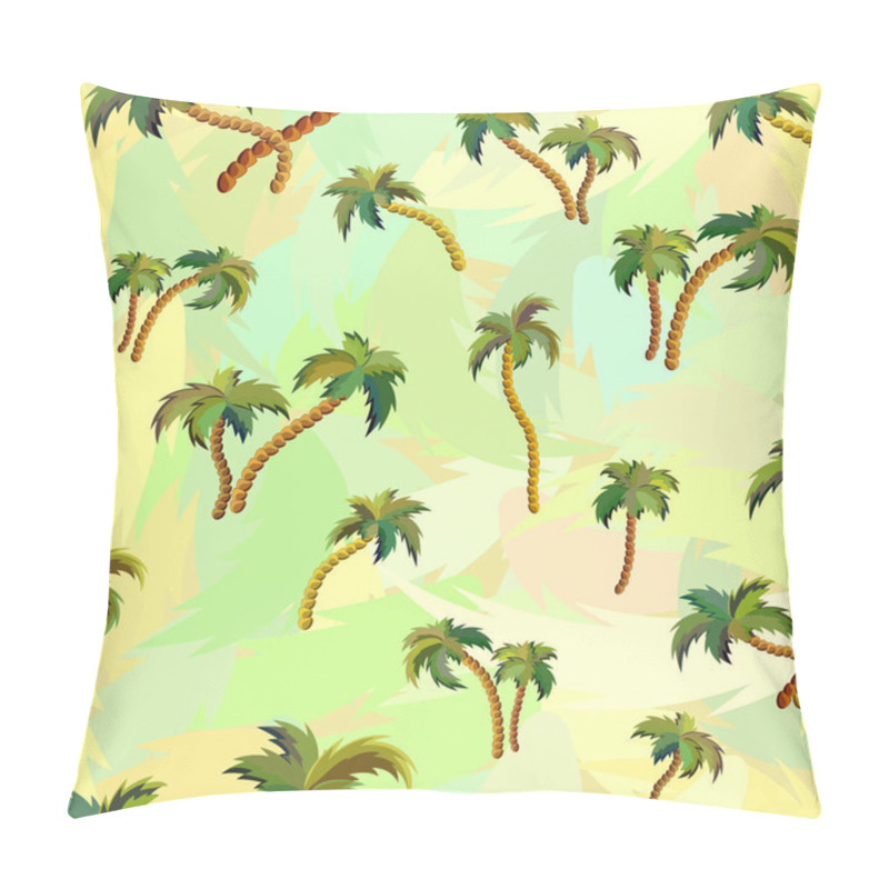 Personality  Vector Seamless Pattern With Palm Trees. Tropical Design  Pillow Covers