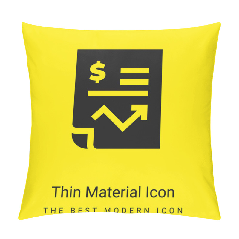 Personality  Accounting Minimal Bright Yellow Material Icon Pillow Covers