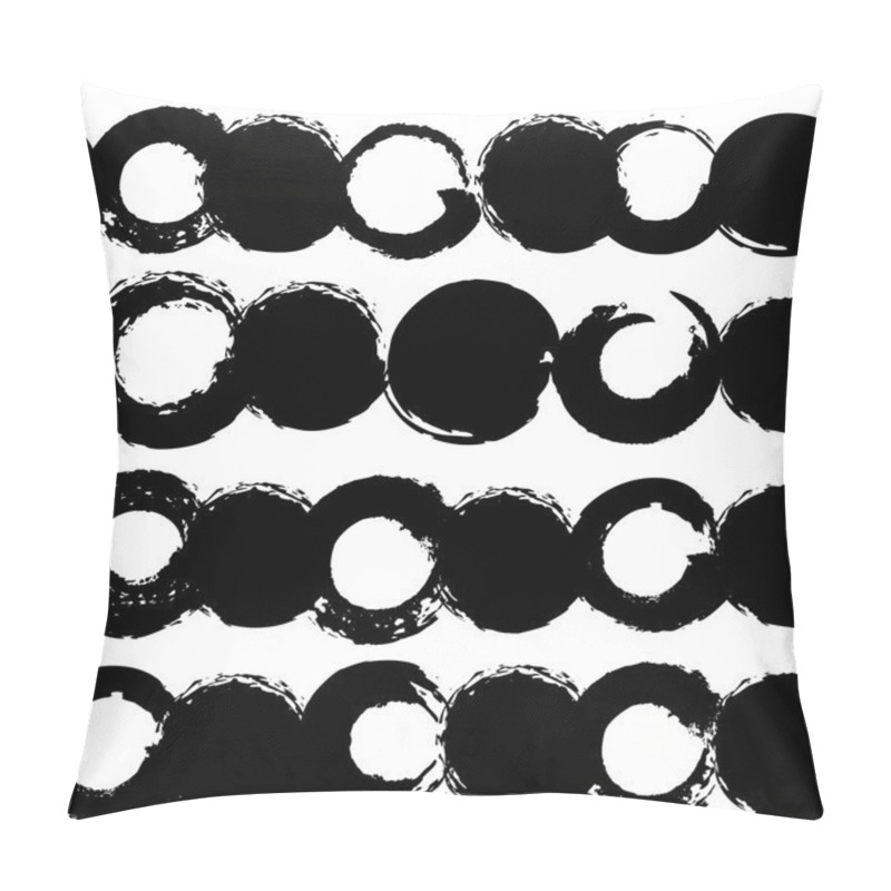 Personality  Pattern With Brush Stroke Circles Pillow Covers