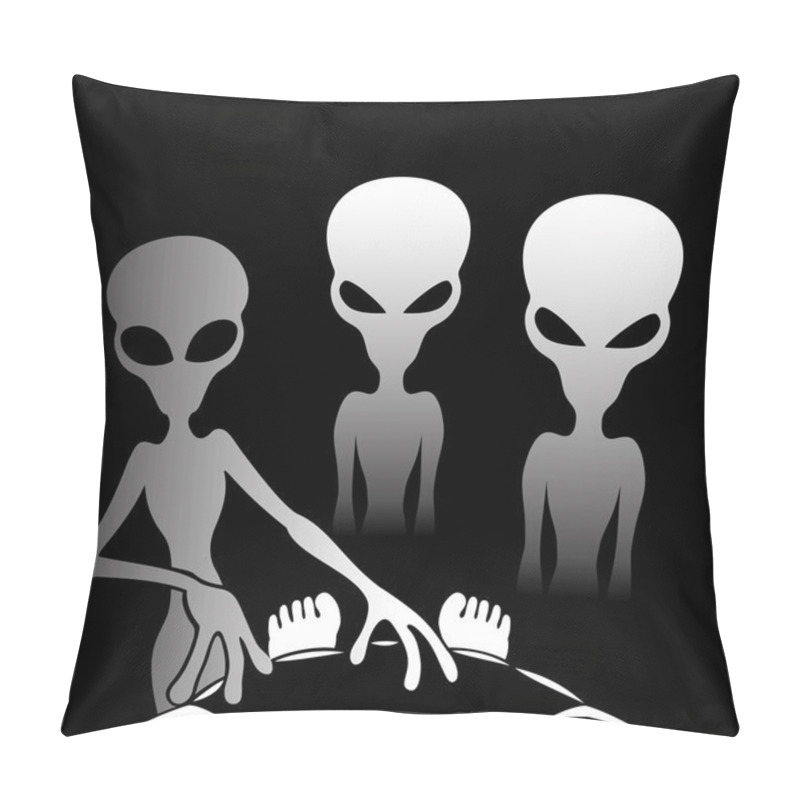 Personality  Three Alien. Pillow Covers