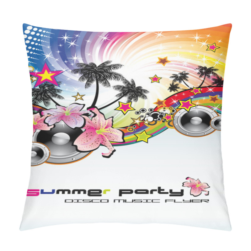 Personality  Tropical Flower Musical Background Pillow Covers