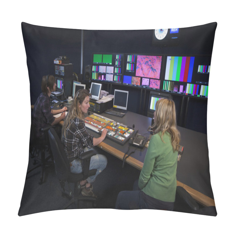 Personality  Crew In TV Broadcast Gallery Pillow Covers