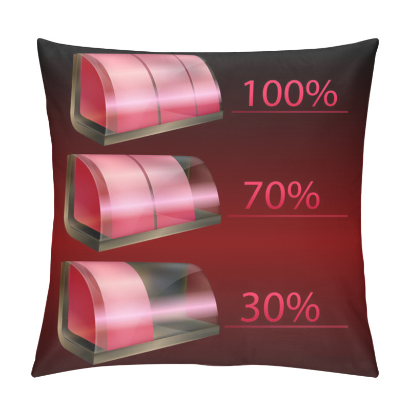 Personality  Vector Red Batteries Icons Pillow Covers