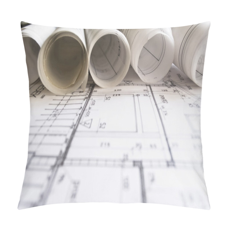 Personality  Architectural Plan,technical Project And Constructions Pillow Covers