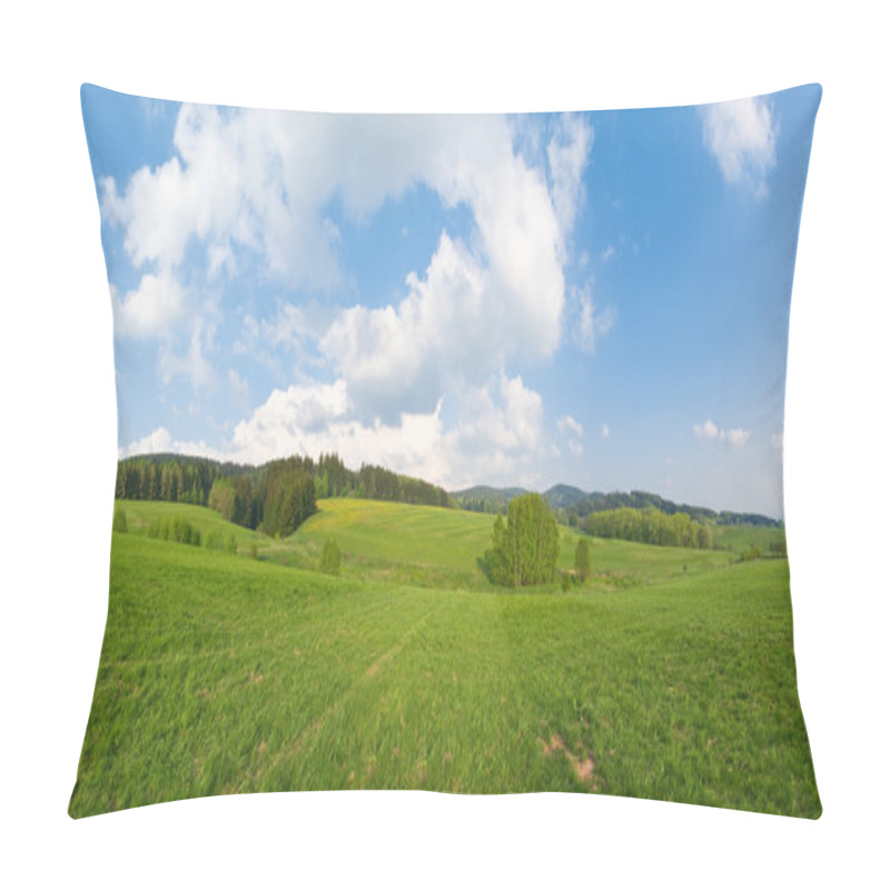 Personality  Landscape With Meadows And Forest Pillow Covers